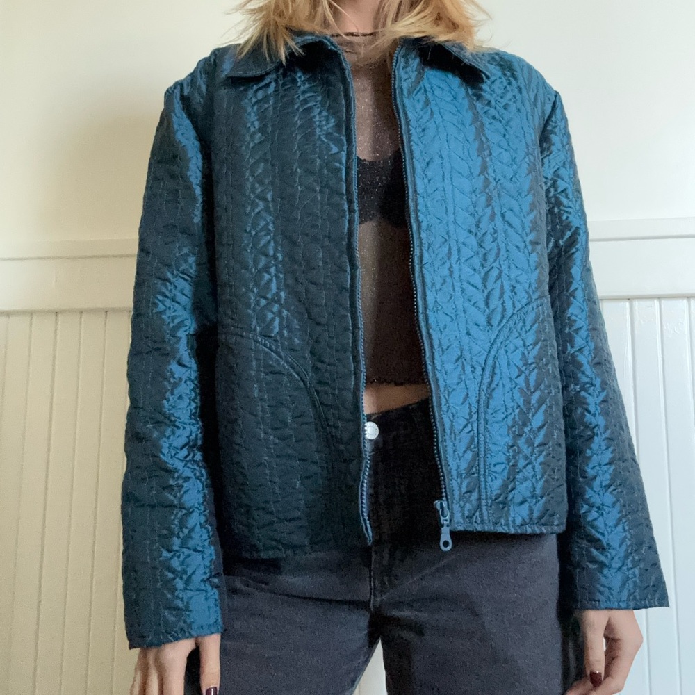 Women's Quilted Blue Jacket